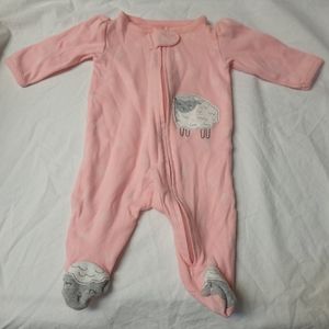 Carter's pink sheep newborn pj